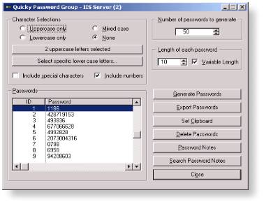 Quicky Password Generator 1.2